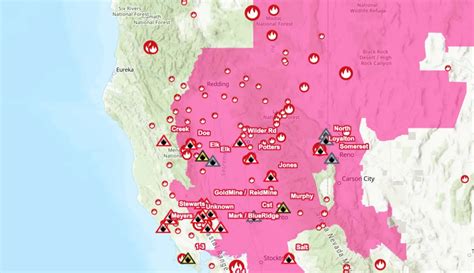 Use This Map To See All The Wildfires Burning In Northern California
