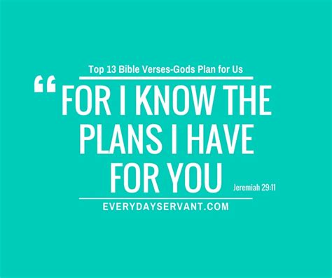 Top 13 Bible Verses Gods Plan For Us Everyday Servant