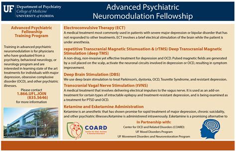 Neuromodulation Fellowship Department Of Psychiatry College Of