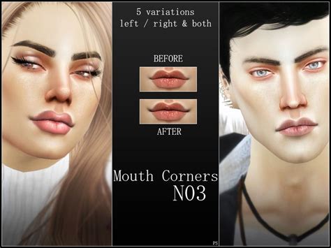 Ps Mouth Corners N03 Sims 4 Cc Skin Sims Sims 4