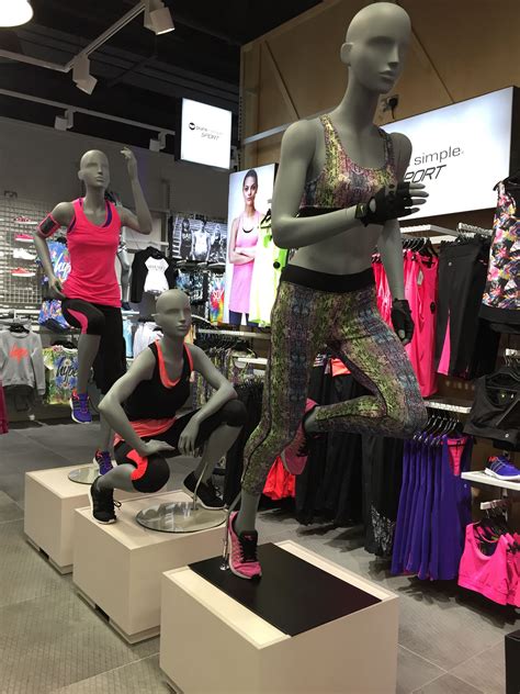Active Wear Displayed On Mannequins In A Mid Action Pose Sports Shops