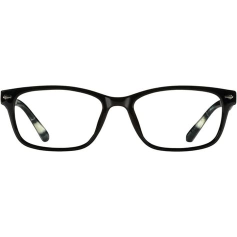 M Readers Unisex Adrian 1 25 Rectangle Reading Glasses With Case Black