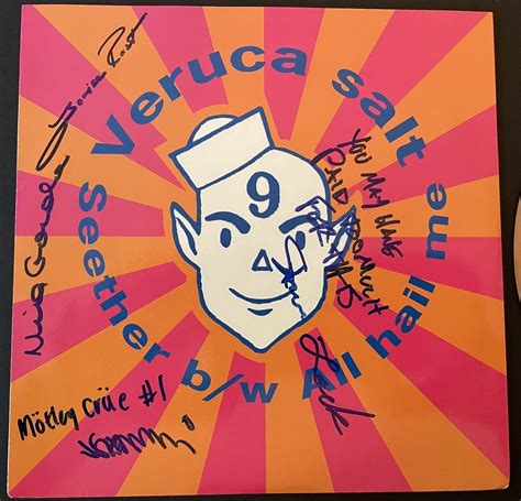 Veruca Salt Signed Seetherall Hail Me Orange 7 Vinyl With Coa