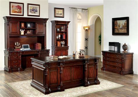 Roosevelt Cherry Home Office Set From Furniture Of America Cm Dk6252d