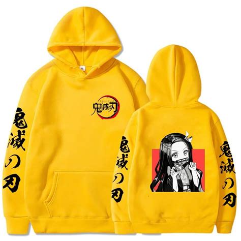 Anime Demon Slayer Hoodies Kamado Nezuko Kimetsu No Yaiba Streetwear