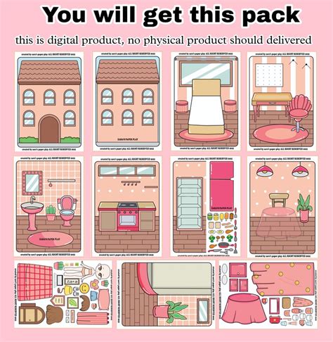 Paper Doll House Set