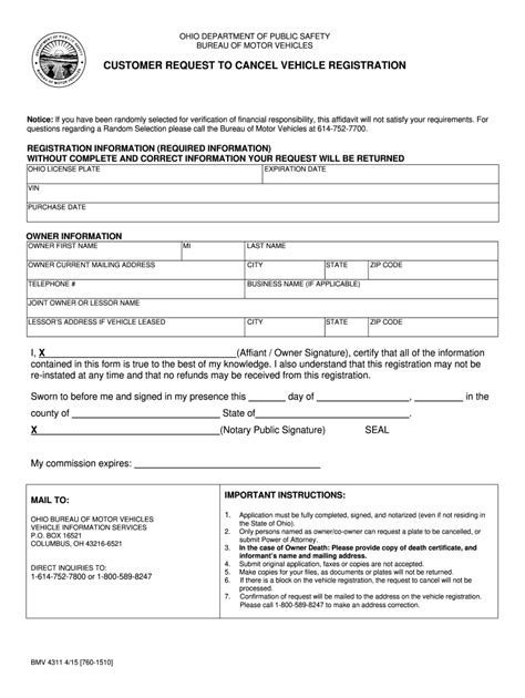 Bmv 4311 Fill Out And Sign Online Dochub