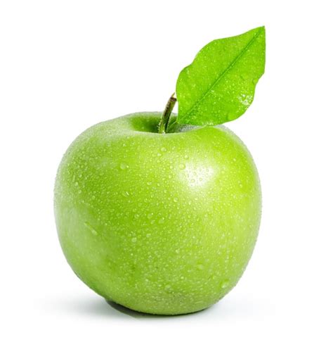 Pomme Verte Isolée Sur Blanc Photo Premium