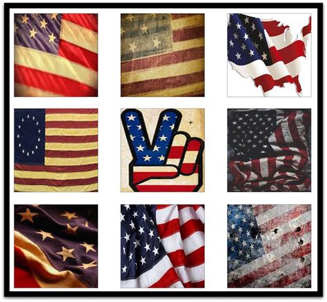 American Flags Flags Digital Downloads Digital Collage Etsy