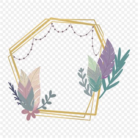 Free Download Frame Png Picture Hand Drawn Boho Frame Border Pastel