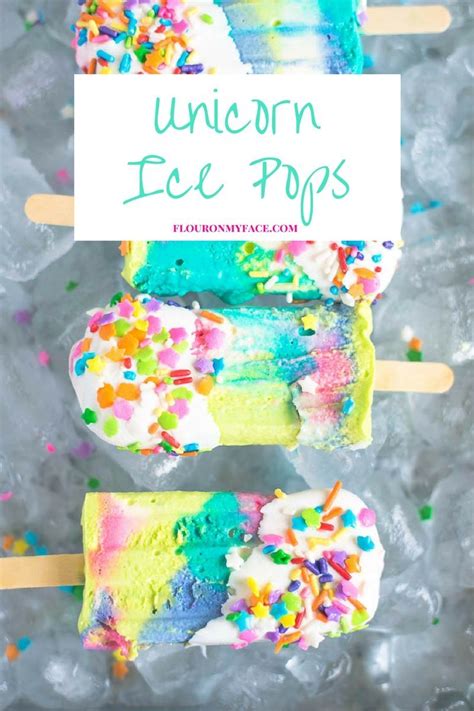Unicorn Rainbow Ice Pops Recipe Ice Pops Rainbow Ice Cream