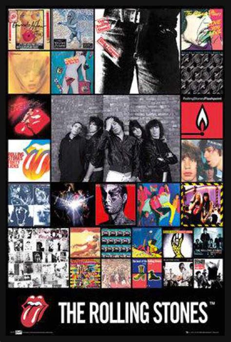 Poster Com Moldura Quadro Decorativo Discografia Banda The Rolling Stones 60x90cm The Rolling