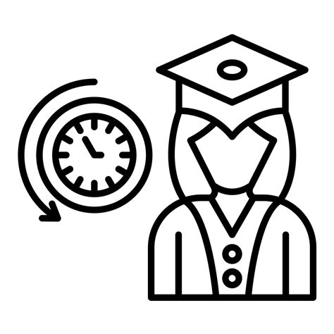 Part Time Student Line Icon 14662029 Vector Art at Vecteezy