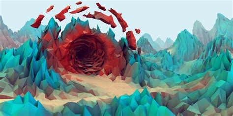 Drawn Cave Low Poly Wallpapers Hd Desktop And Mobile
