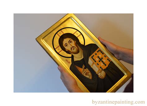 Orthodox Icon Of Jesus Christ Pantocrator From Sinai Mountain