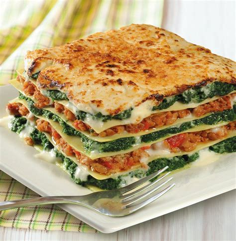 Lasagne met spinazie en gehakt