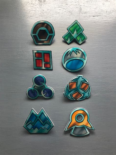 Sinnoh League Gym Badges Pins Pokemon Etsy