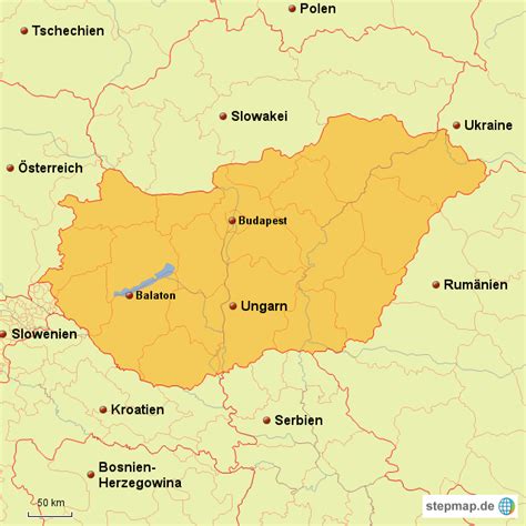 Tripadvisors ungarn karte mit hotels, pensionen und hostels: StepMap - Ungarn - Landkarte für Ungarn