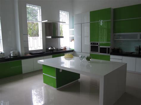 Home Living Blog Modern Green And White Kitchen