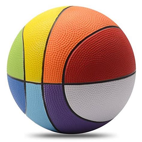 Chastep 8 Inch Foam Sports Ball Rainbow Basketball Safe Soft Kick Good