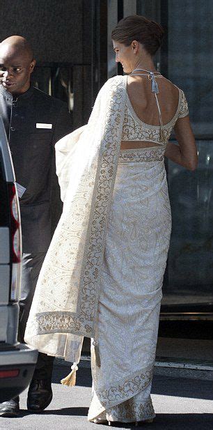 Back View Of The Wedding Saree Or Sari Of Kendra Spears Now Princess