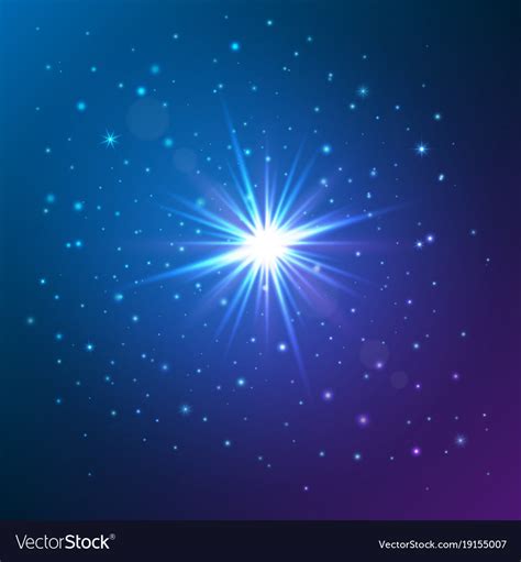 Shining Star Glow Light Effect Royalty Free Vector Image