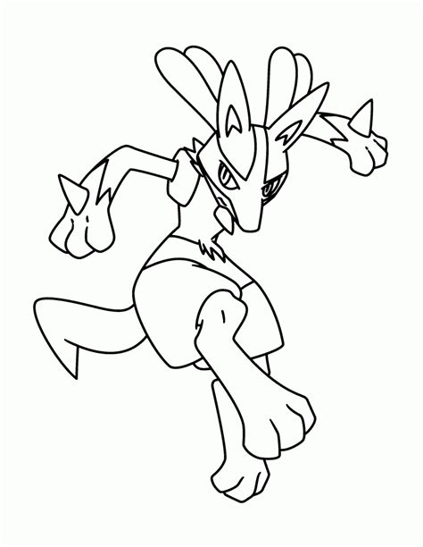 Coloriage Pokemon Lucario Mega Evolution Des Milliers De Coloriage