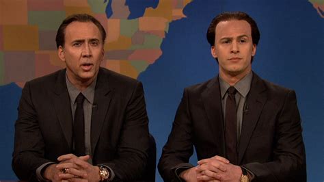 Watch Saturday Night Live Highlight Weekend Update Get In The Cage With Nicolas Cage And