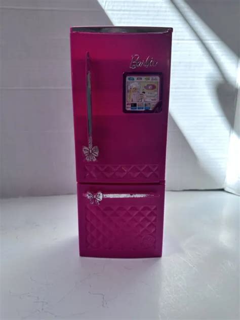 2012 Mattel Barbie Pink Glam Refrigerator X7937 Fridge 10 By 4 1100