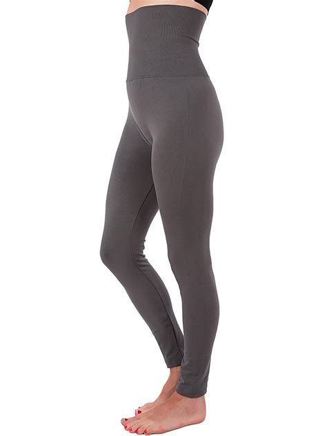 women s high waist tummy control fleece lined legging winter warm compression top thermal pants