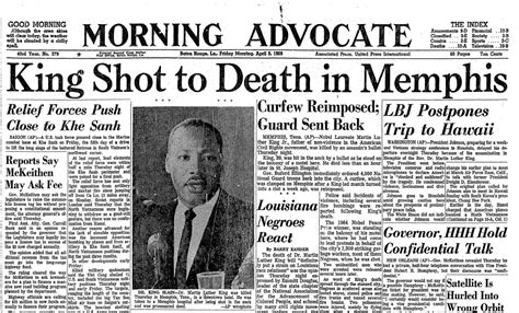 46th anniversary of dr martin luther king jr s assassination