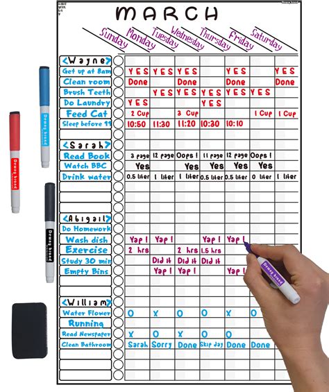 Multi Use Magnetic To Do List Chore Chart Goal Planner New Year Goal
