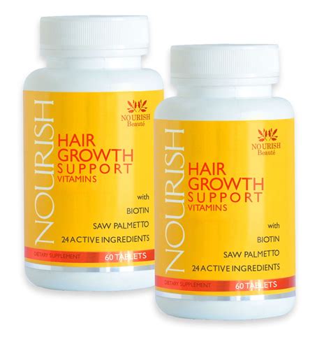 Nourish Hair Regrowth Vitamins For Thick Hair Growth With Biotin Dht