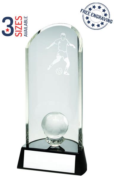 Football Glass Awards Free Engraving Free Logo Fast Delivery Trophyme