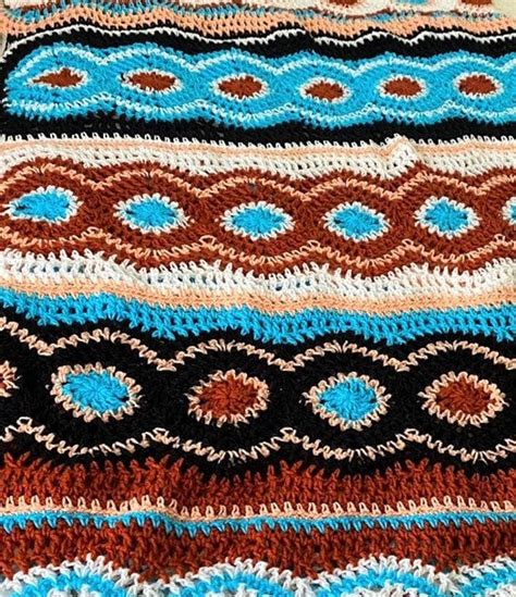 Vintage Crochet Navajo Afghan Pattern Pdf Instant Digital Etsy