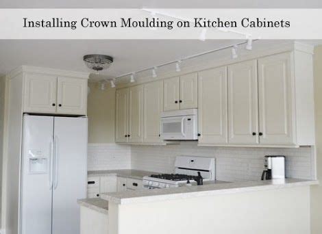 Whether you choose to use it around windows and doorways or to line the top of the kitchen cabinets installing crown molding is an accessible diy project, and there are plenty of places in your home to put it. Adding Crown Moulding to Wall Kitchen Cabinets - Momplex ...
