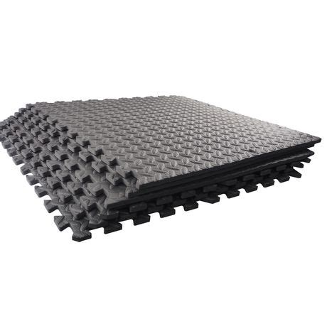 4urfloor assorted carpet tile 24 x 24 96sqft 24 peel and stick tiles. GoZone Fitness Flooring Tiles - 6pcs, Black | Walmart Canada
