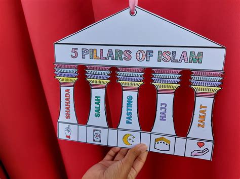 Printable 5 Pillars Of Islam Printable Islamic Kids Craft Etsy Uk