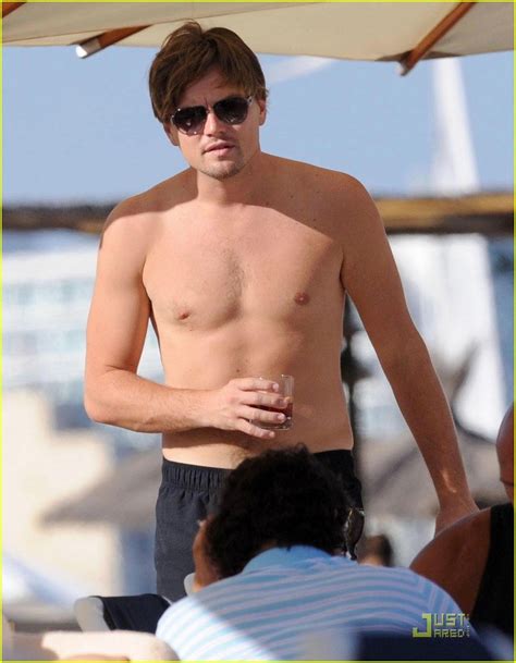 Leo DiCaprio Shows Off Shirtless Photo Leonardo DiCaprio Shirtless Pictures Just Jared