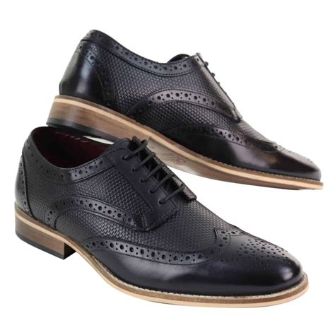 Mens Oxford Shoes With Modern Pattern Buy Online Happy Gentleman