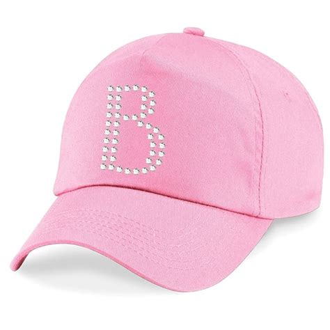 Varsany Pink Girls Cap Baseball Hat Crystallized And Personalised With