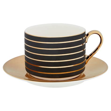 fox and ivy black gold cup and saucer tesco groceries