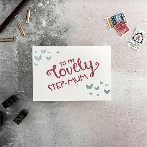 To My Lovely Step Mum Hearts Card By Hunter Paper Co