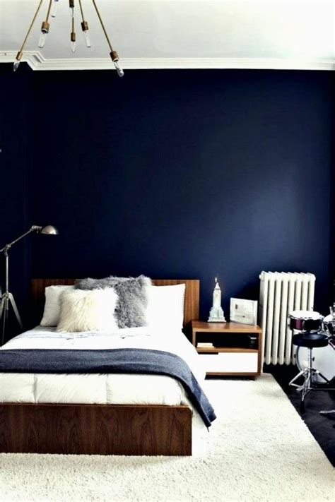 Navy Blue Bedroom Wallpaper