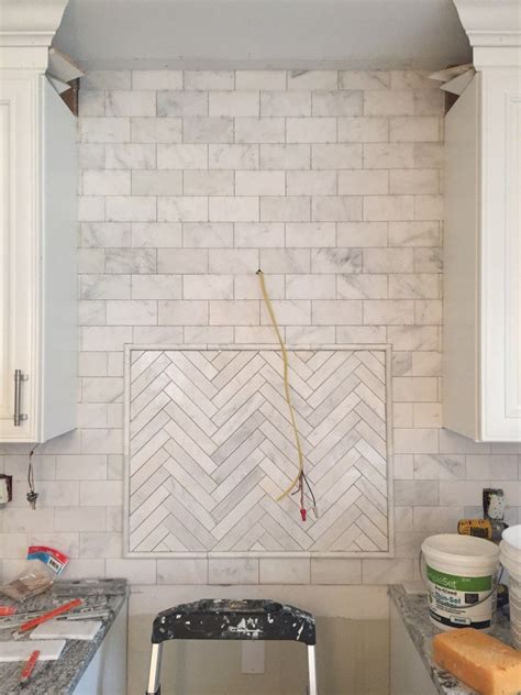 Beautifying Your Kitchen With Marble Subway Tile Backsplash Home Tile