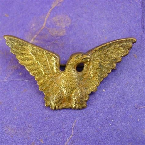 Antique Eagle Brooch Award Ww1 Military Sweetheart Pin