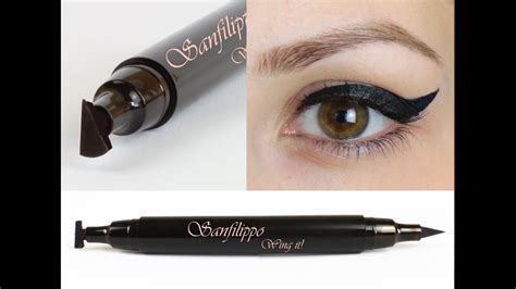 I altogether just stopped trying and quit using eyeliner. An eyeliner and eye wing stamp all in one tool. - YouTube