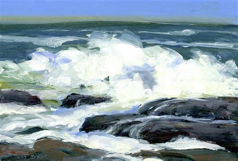 On The Rocks Painting By Mary Byrom Fine Art America
