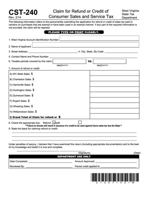 There are many advantages that all kinds of businesses are going to enjoy with this new tax regime which makes company formation in malaysia a good. Form Cst-240 - Claim For Refund Or Credit Of Consumer ...