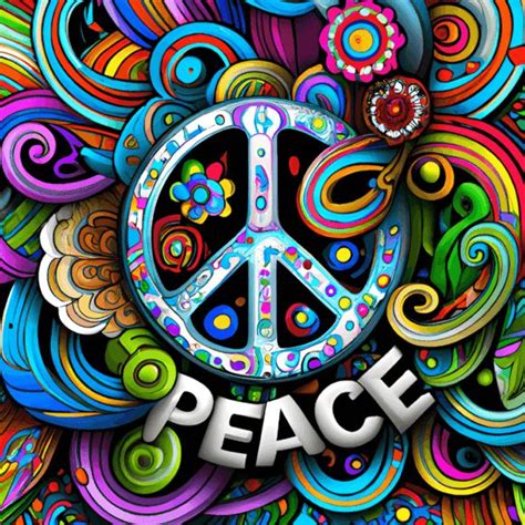Rainbow Peace Graphic Stained Glass Doodle Art · Creative Fabrica In